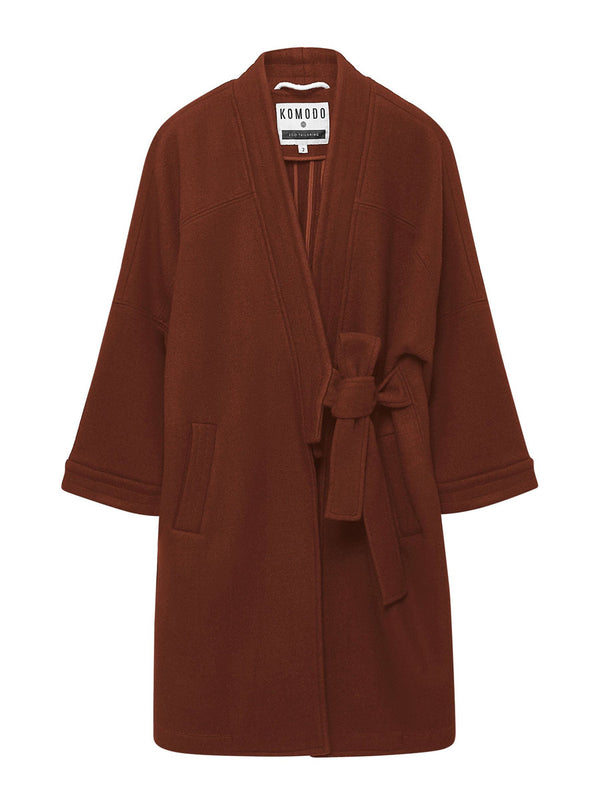 KAIA  Twill Coat in Wool and Recycled PET