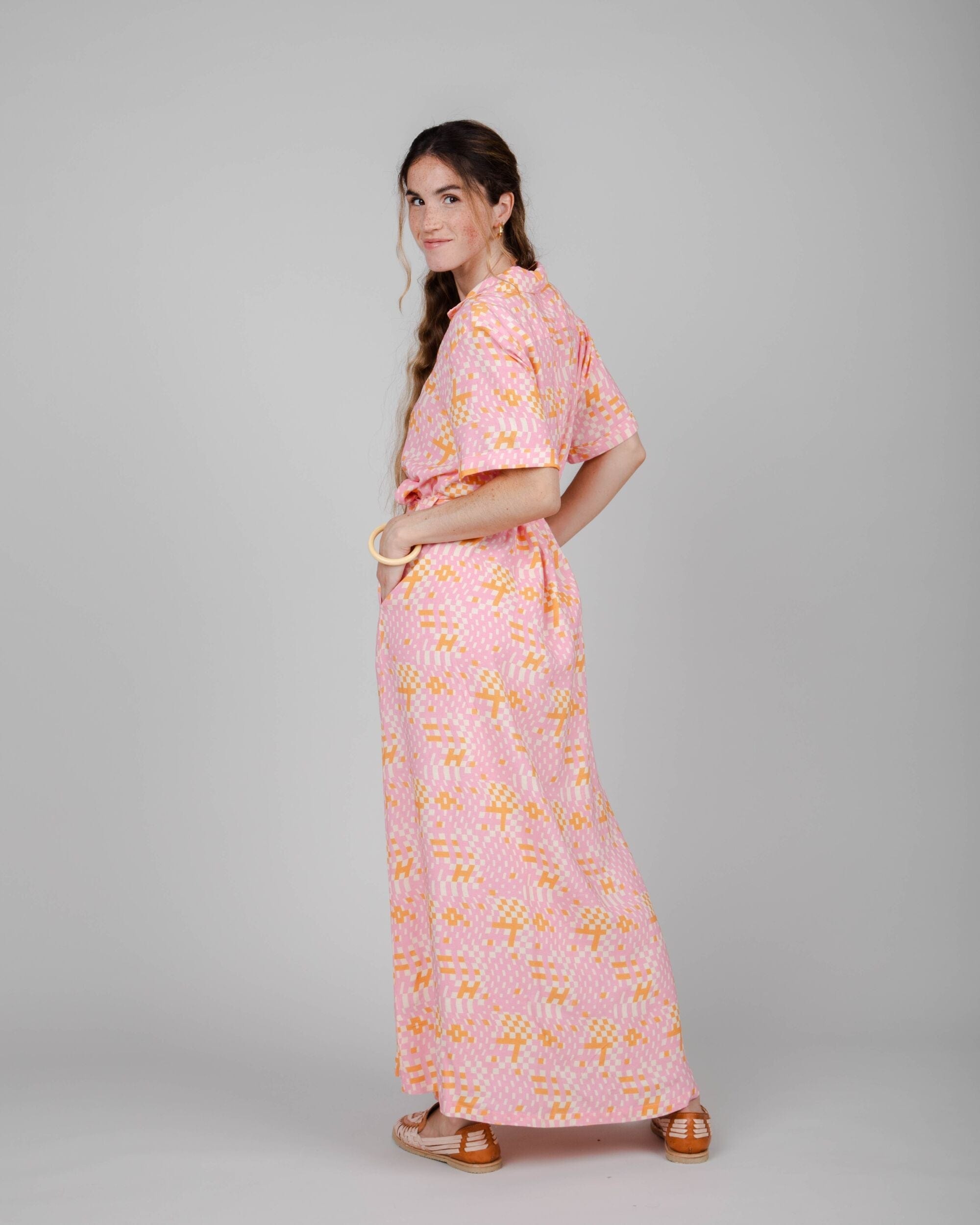 Brava Fabrics Vestits Vestit llarg Dizzy Pink moda sostenible moda ètica