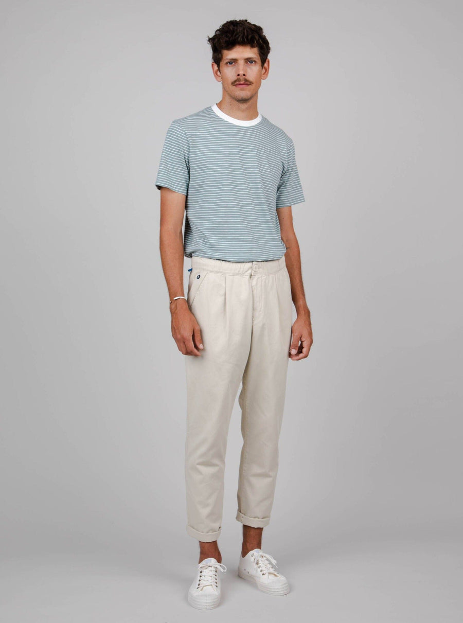 Brava Fabrics bukser 48 Comfort Chino Sand i økologisk bomuld bæredygtig mode etisk mode