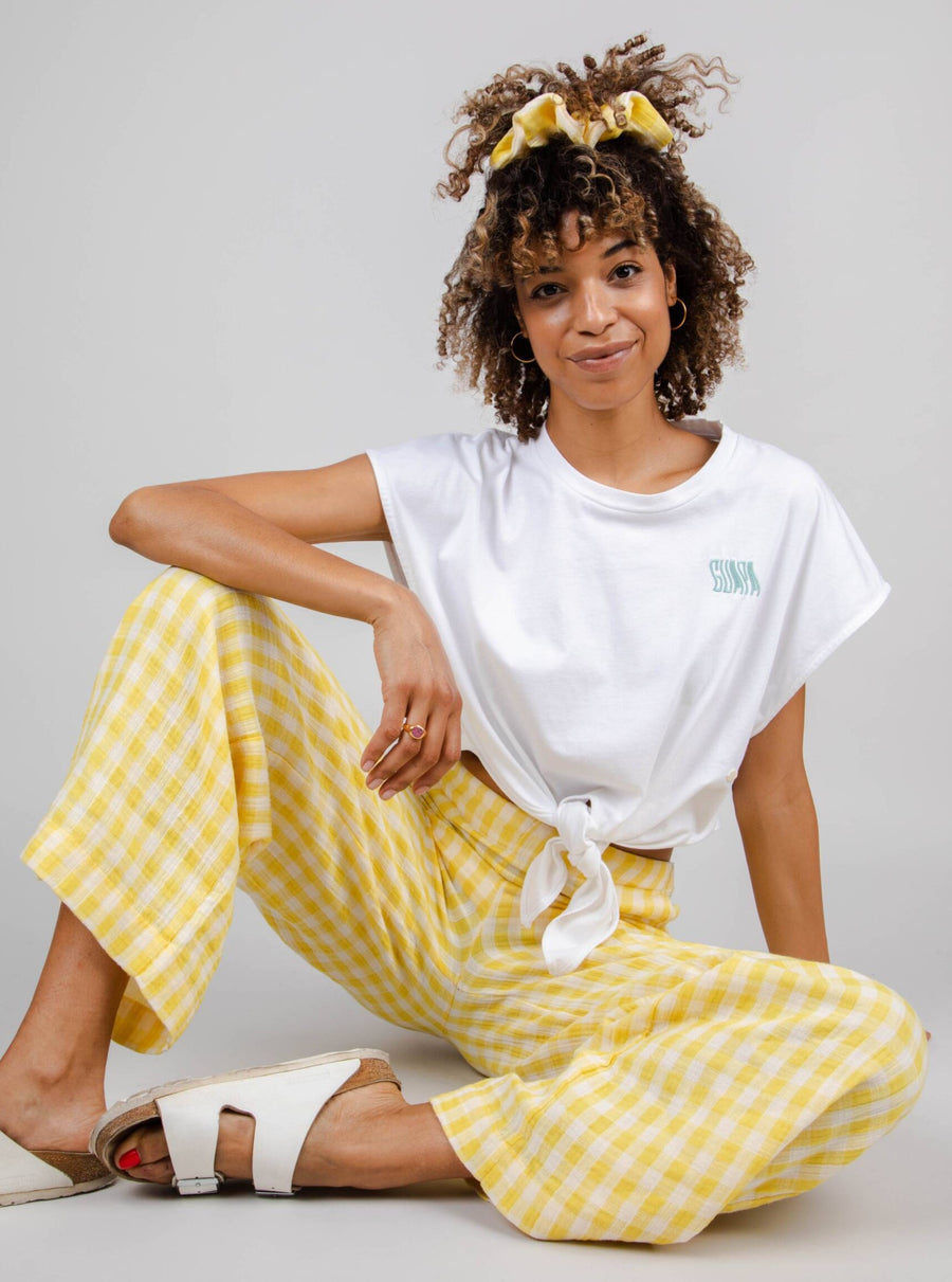 Brava Fabrics bukser 44 Lorena Wide Leg Pant i økologisk bomuld bæredygtig mode etisk mode