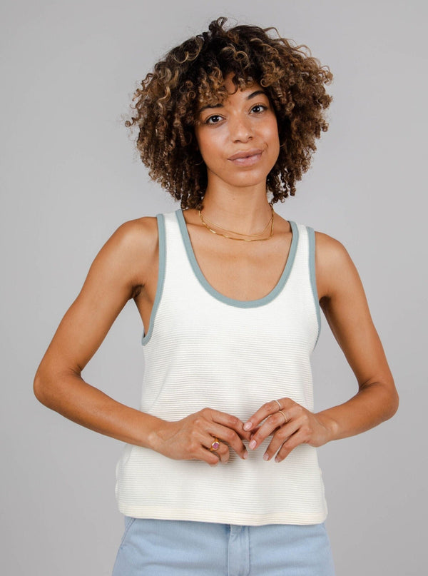 Brava Fabrics toppe M Jersey Tank Top Hvid i økologisk bomuld bæredygtig mode etisk mode