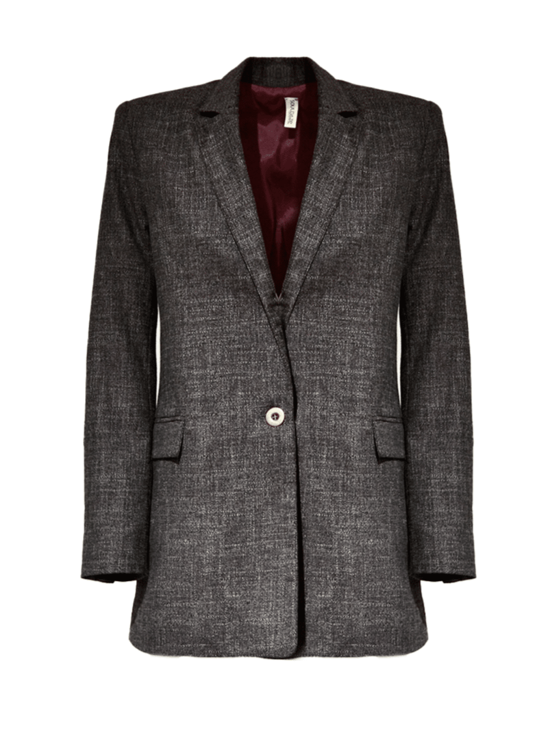 Souldaze Collection jakker & outwear Isabel Jakke linned melange grå bæredygtig mode etisk mode