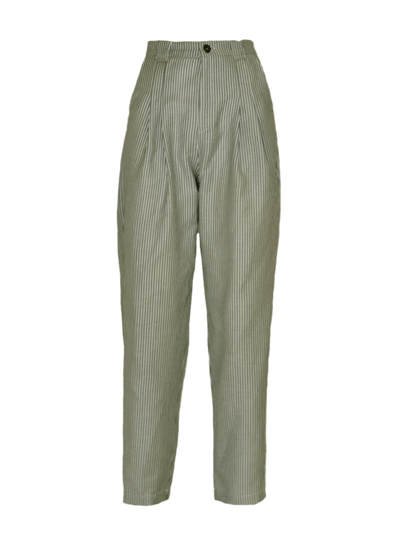 Souldaze Collection Pantalones y shorts Diana pantalones rayas verdes moda sostenible moda ética