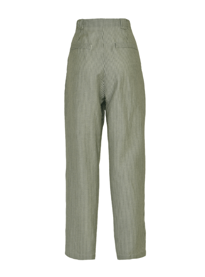Παντελόνια & σορτς Souldaze Collection Παντελόνια Diana πράσινες ρίγες βιώσιμη μόδα ηθική μόδα