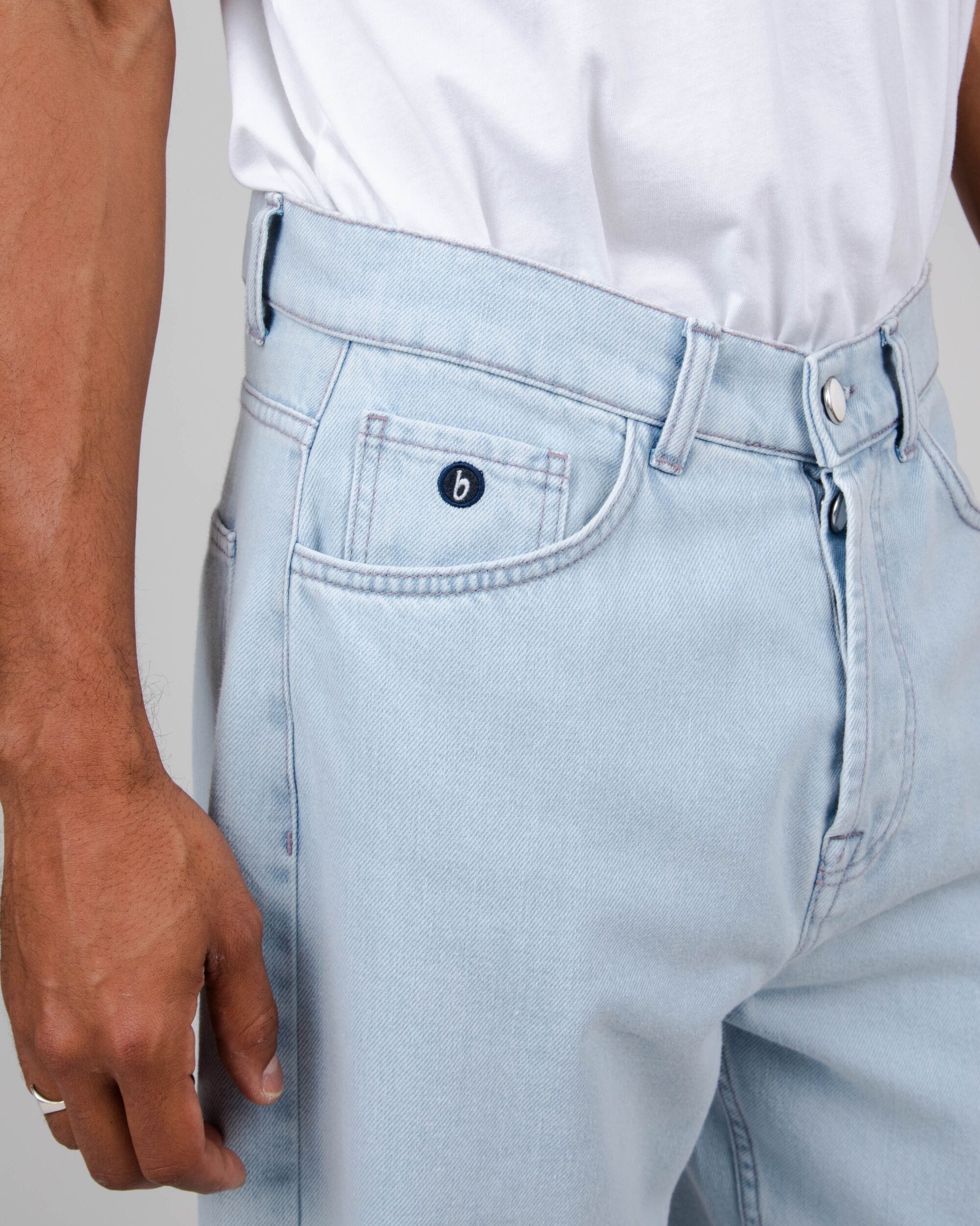 Brava Fabrics bukser 5 Pocket Pants Light Denim i genbrugsfibre bæredygtig mode etisk mode