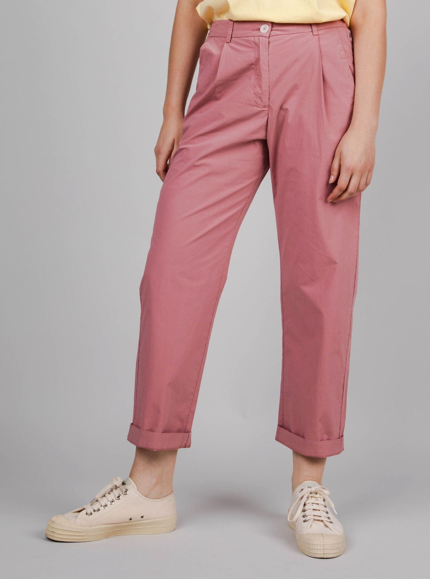 Brava Fabrics pantalón 46 Chino Elástico Plisado de Algodón Orgánico moda sostenible moda ética