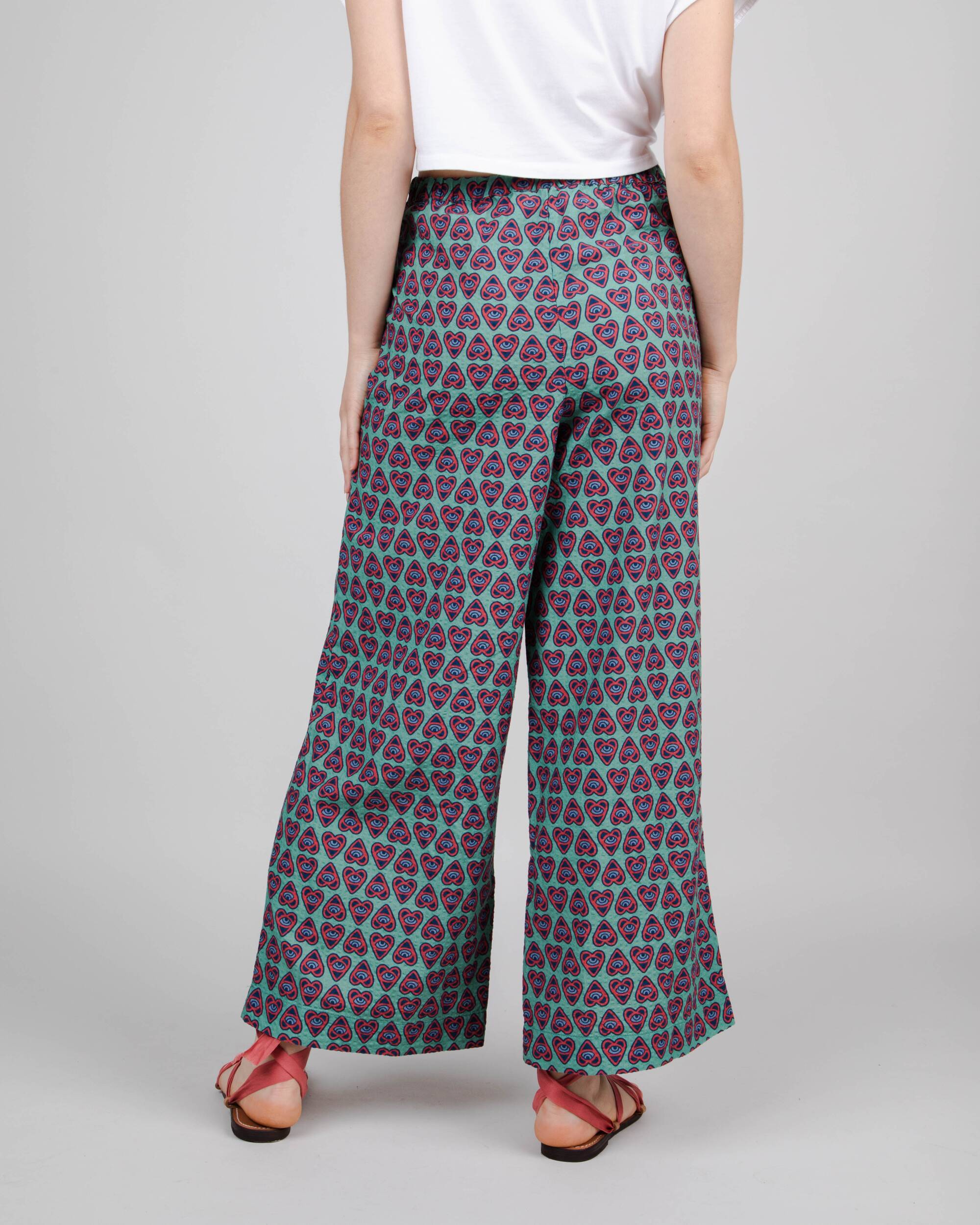 Brava Fabrics bukser ASIS Heart Wide Leg Pant Light Morera i økologisk bomuld bæredygtig mode etisk mode