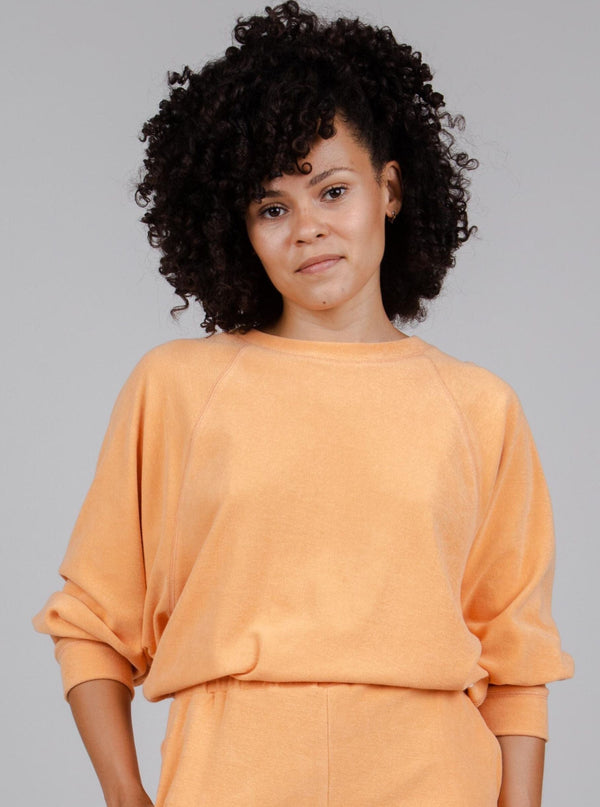 Brava Fabrics sweaters XL Raglan Sweater Orange i økologisk bomuld bæredygtig mode etisk mode