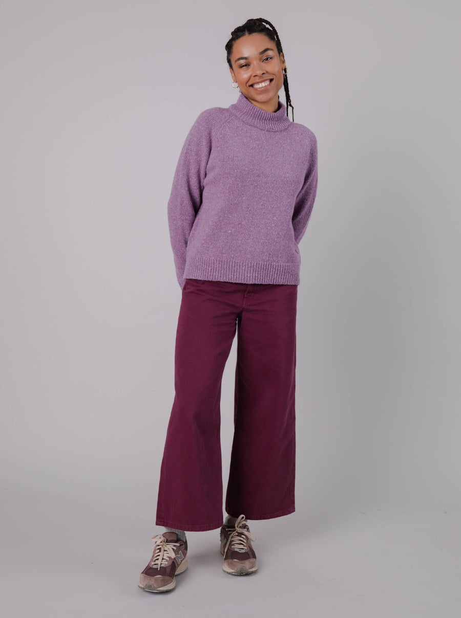 Perkins Wool Cropped Sweater i resirkulert ull, polymid og viskose