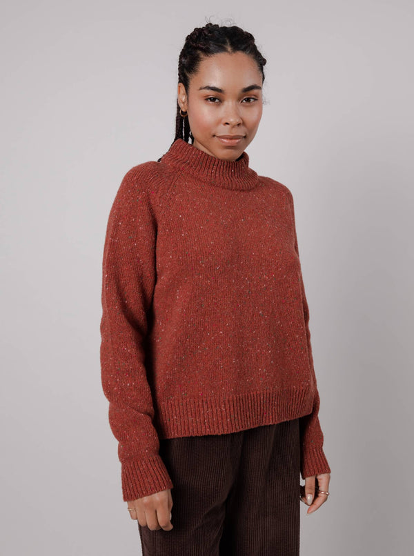 Perkins Kurzpullover Spice aus recycelter Wolle