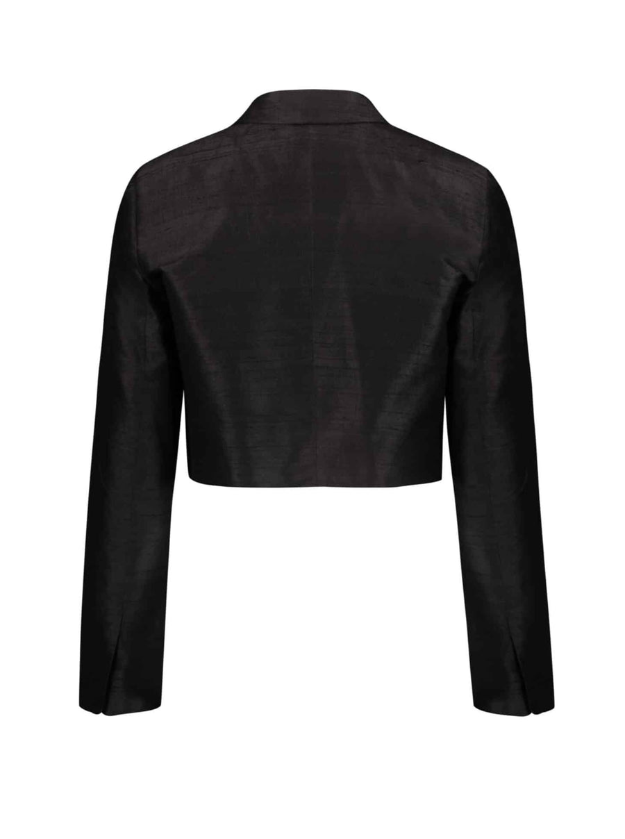 Britney Crop Jacket in Italian Surplus Silk