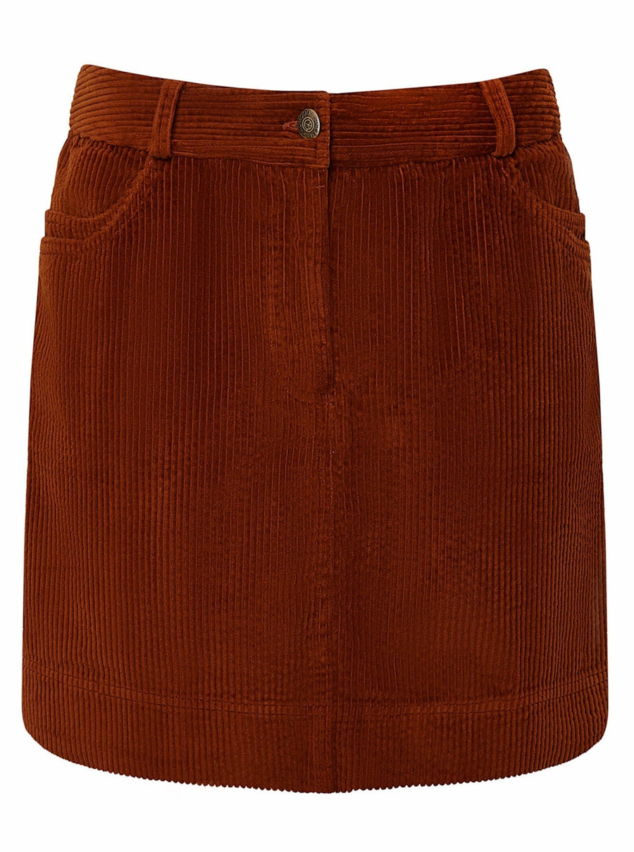 LEONI Vegan Cord Miniskirt in Organic Cotton