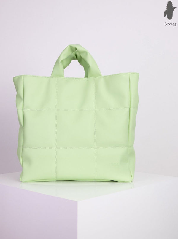 Vegan Quilted Pistachio Green Handbag