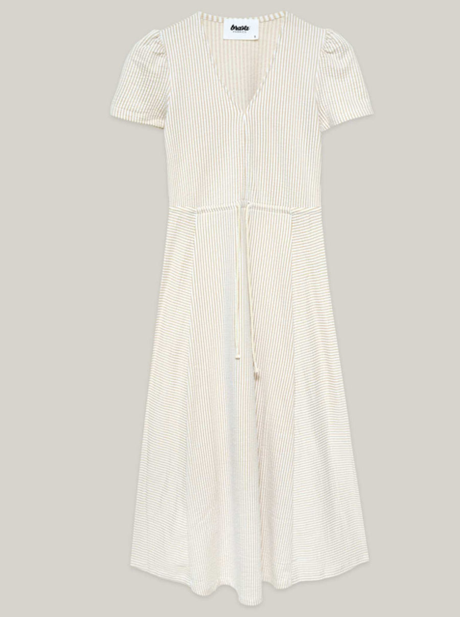 Φορέματα Brava Fabrics Sand Stripes Φόρεμα βιώσιμης μόδας με ηθική μόδα