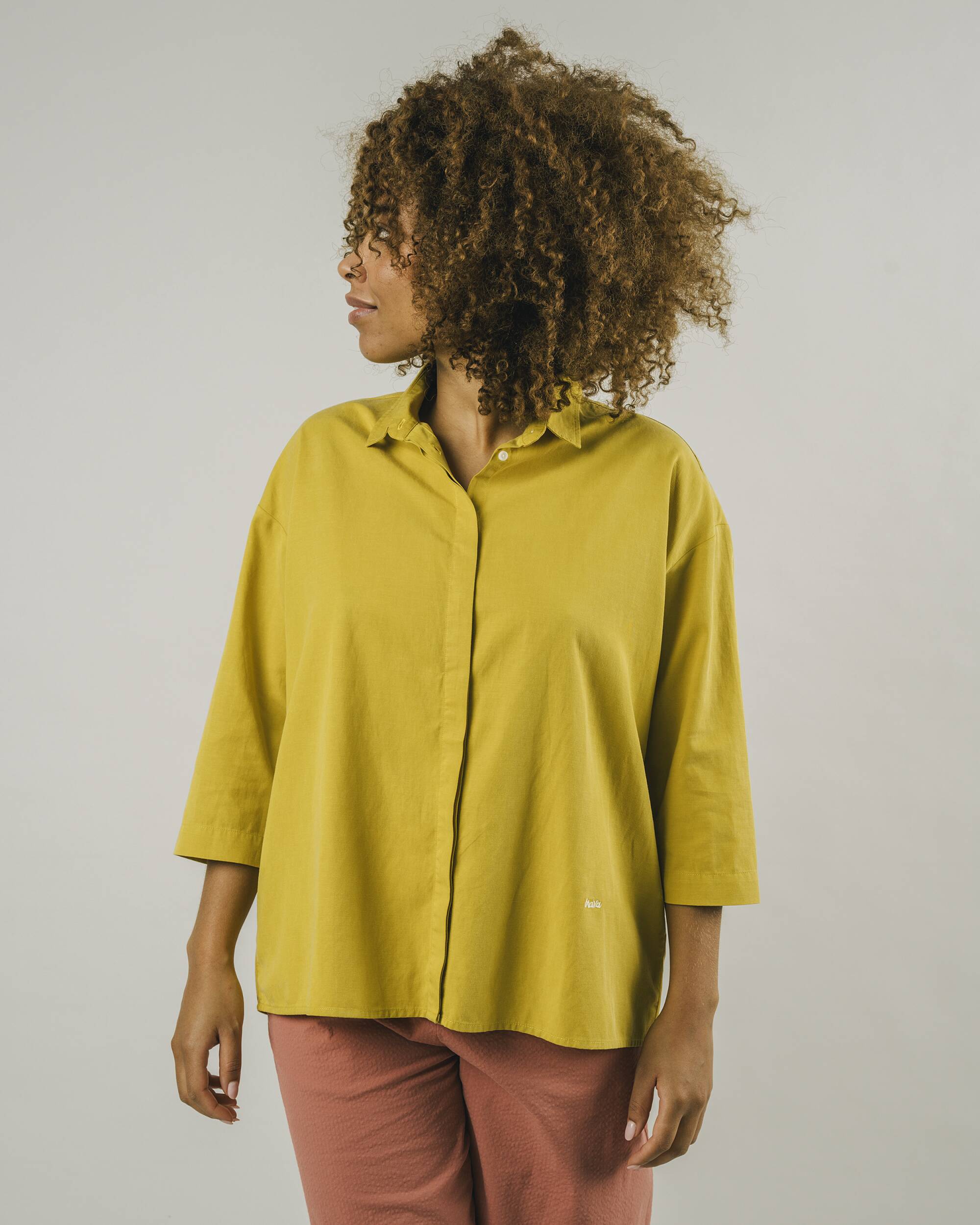 Brava Fabrics Bruses de màniga llarga Brusa Juicy Llimona moda sostenible moda ètica