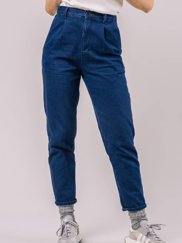 Brava Fabrics Pantalons Regular Plisat Xino Denim moda sostenible moda ètica