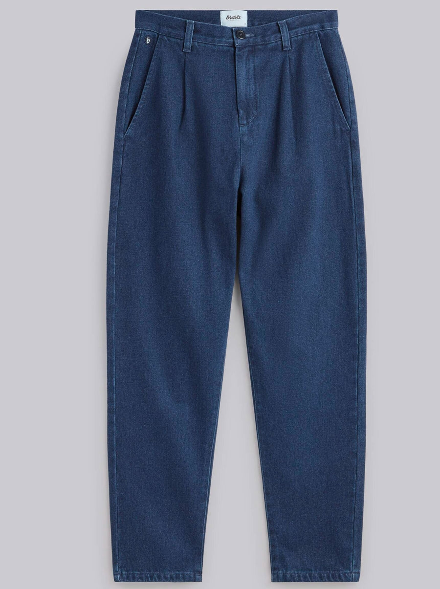 Brava Fabrics Pants Regular Pleated Chino Denim βιώσιμη μόδα ηθική μόδα