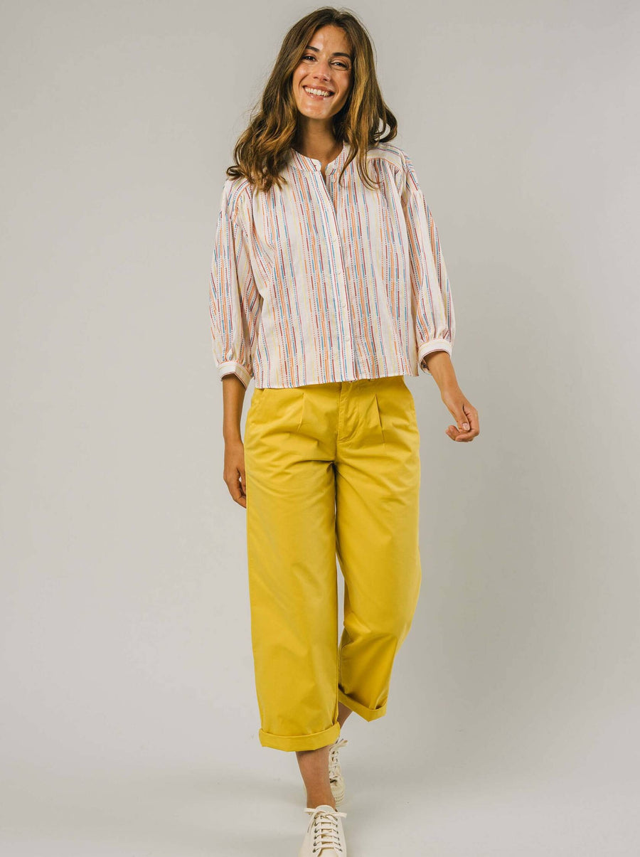 Brava Fabrics Pantalons Voyage Plisat Pantaló Llimona moda sostenible moda ètica