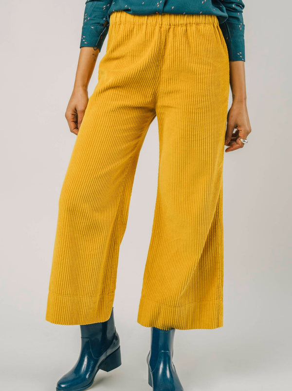 Brava Fabrics Pants Wide Leg Corduroy Pant Gold, βιώσιμη μόδα, ηθική μόδα