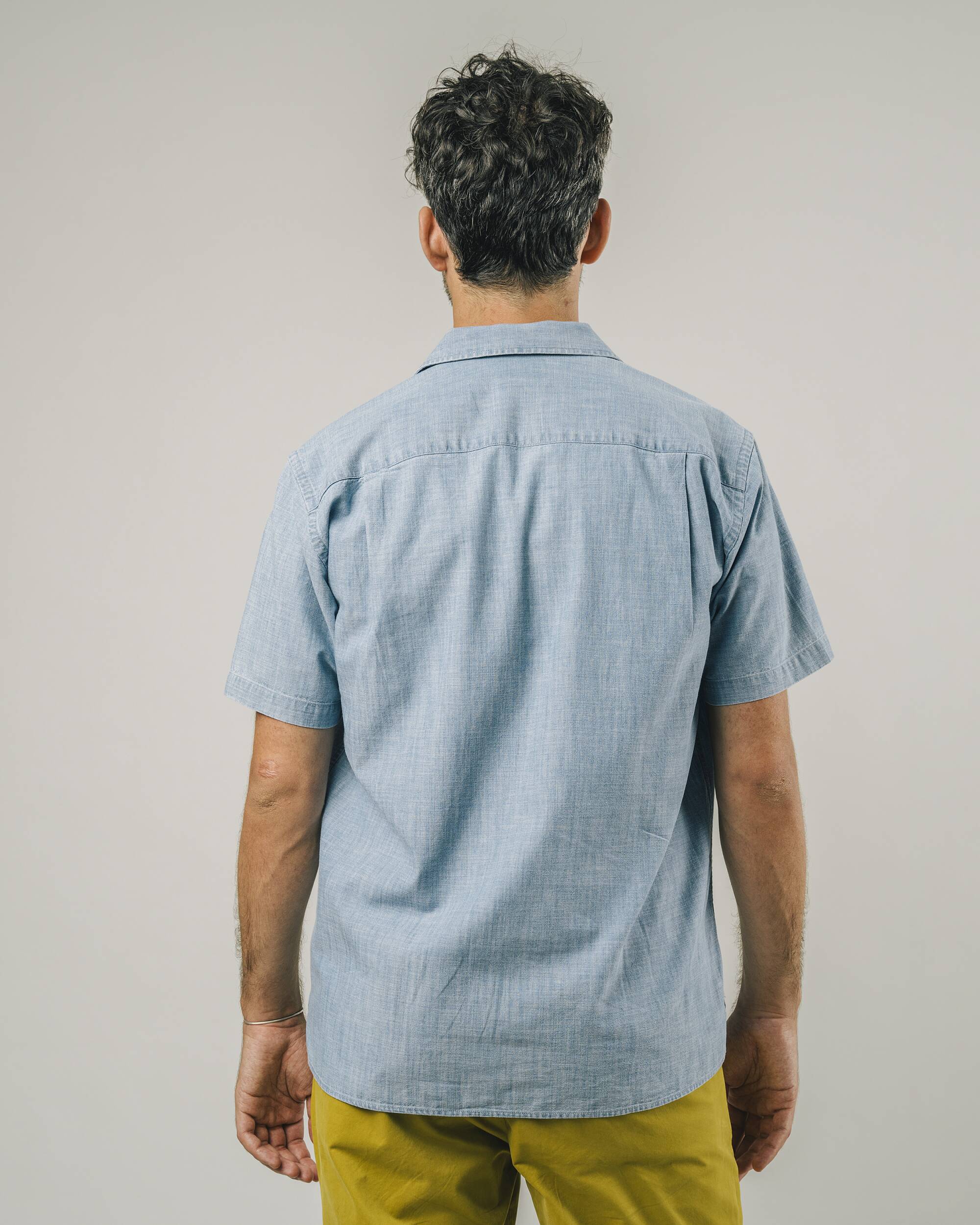 Brava Fabrics Samarretes de màniga curta Indigo Denim Aloha Shirt moda sostenible moda ètica