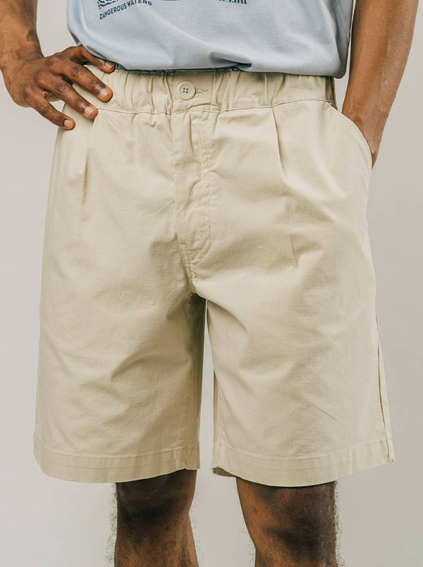 Brava Fabrics Shorts Ribstop Oversize Short Sand bæredygtig mode etisk mode