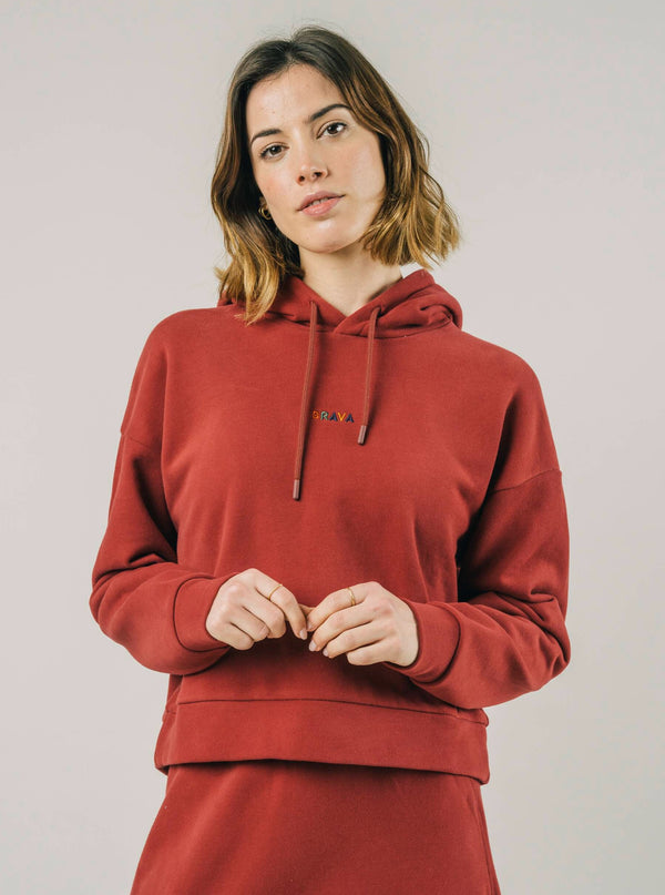Brava Fabrics Sweatshirts Cropped Hoodie Spice sustainable fashion ethical fashion