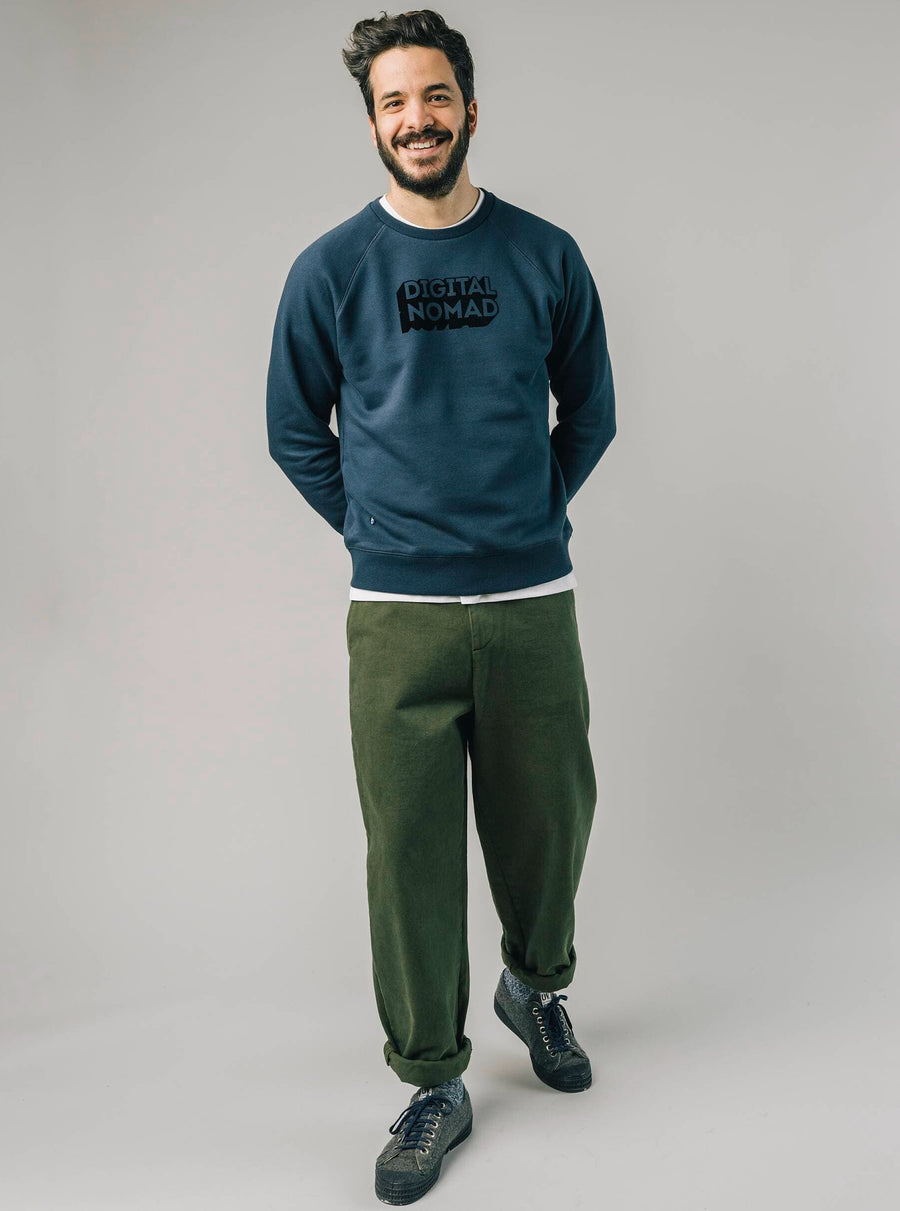 Brava Fabrics Sweatshirts Digital Nomad Sweatshirt Indigo sustainable fashion ethical fashion