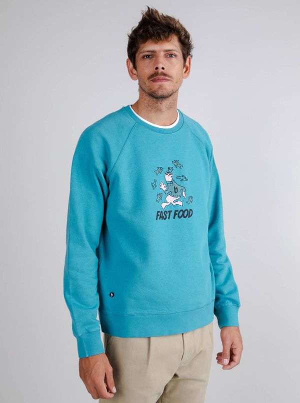 Brava Fabrics Sweatshirts Fast Food Sweatshirt Shield sustainable fashion ethical fashion