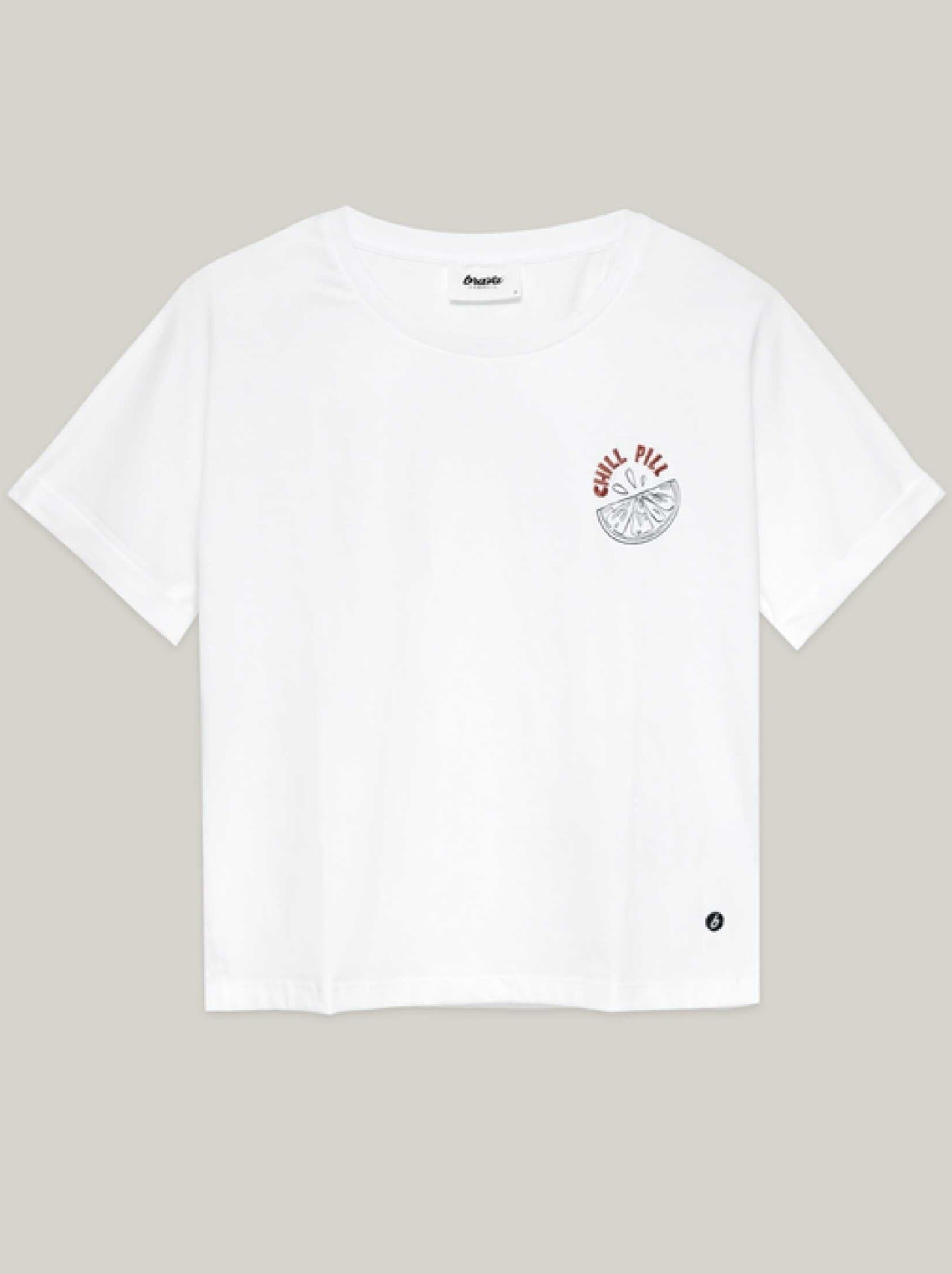 Brava Fabrics T-Shirts Chill Pill Oversize T-Shirt Weiß nachhaltige Mode ethische Mode