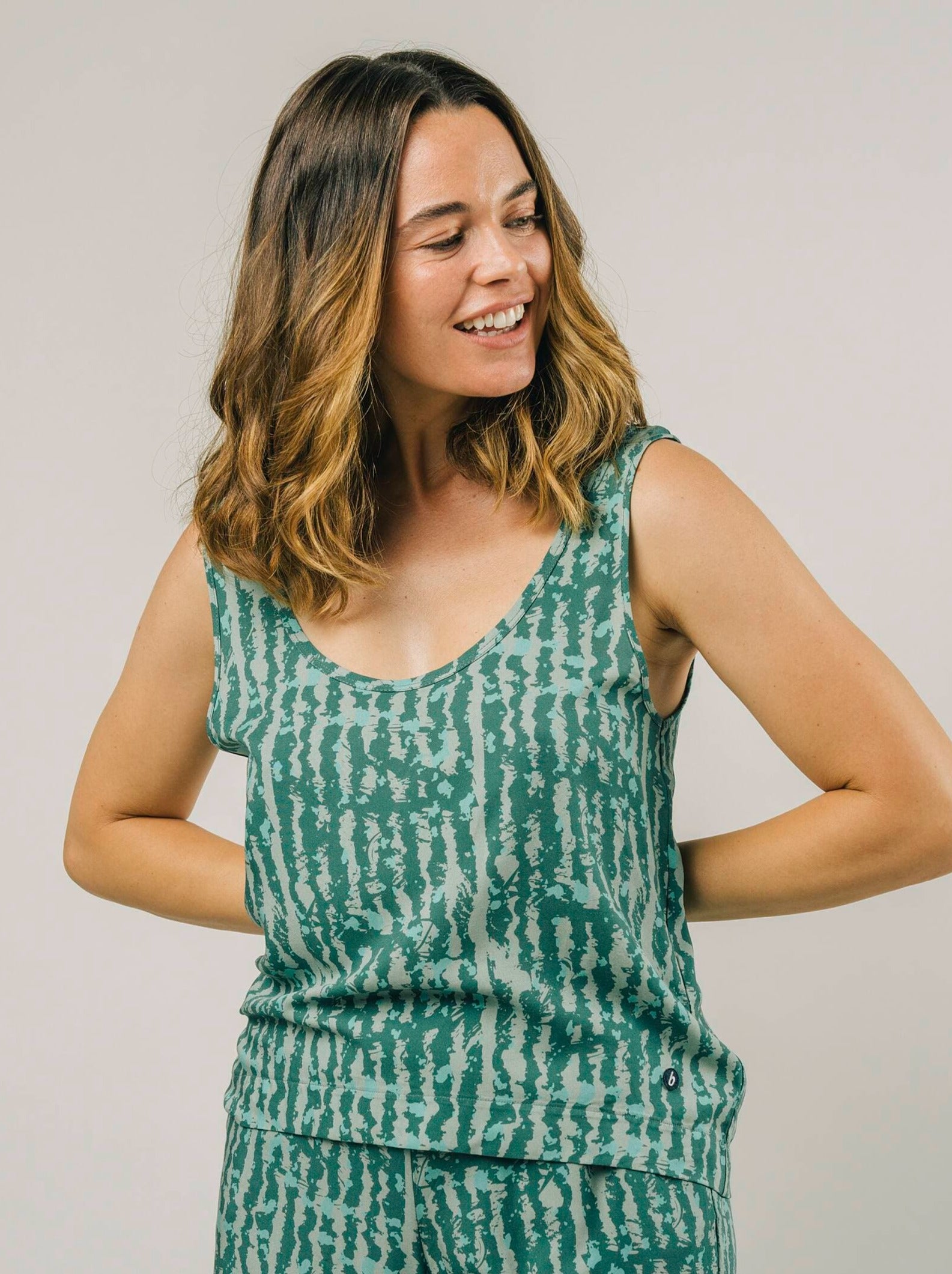 Brava Fabrics Samarretes Watermelon Tank Top Verd moda sostenible moda ètica