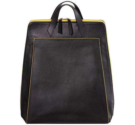 Canussa Backpacks Urban Backpack Black / Yellow - Motxilla portàtil vegana moda ètica de moda sostenible