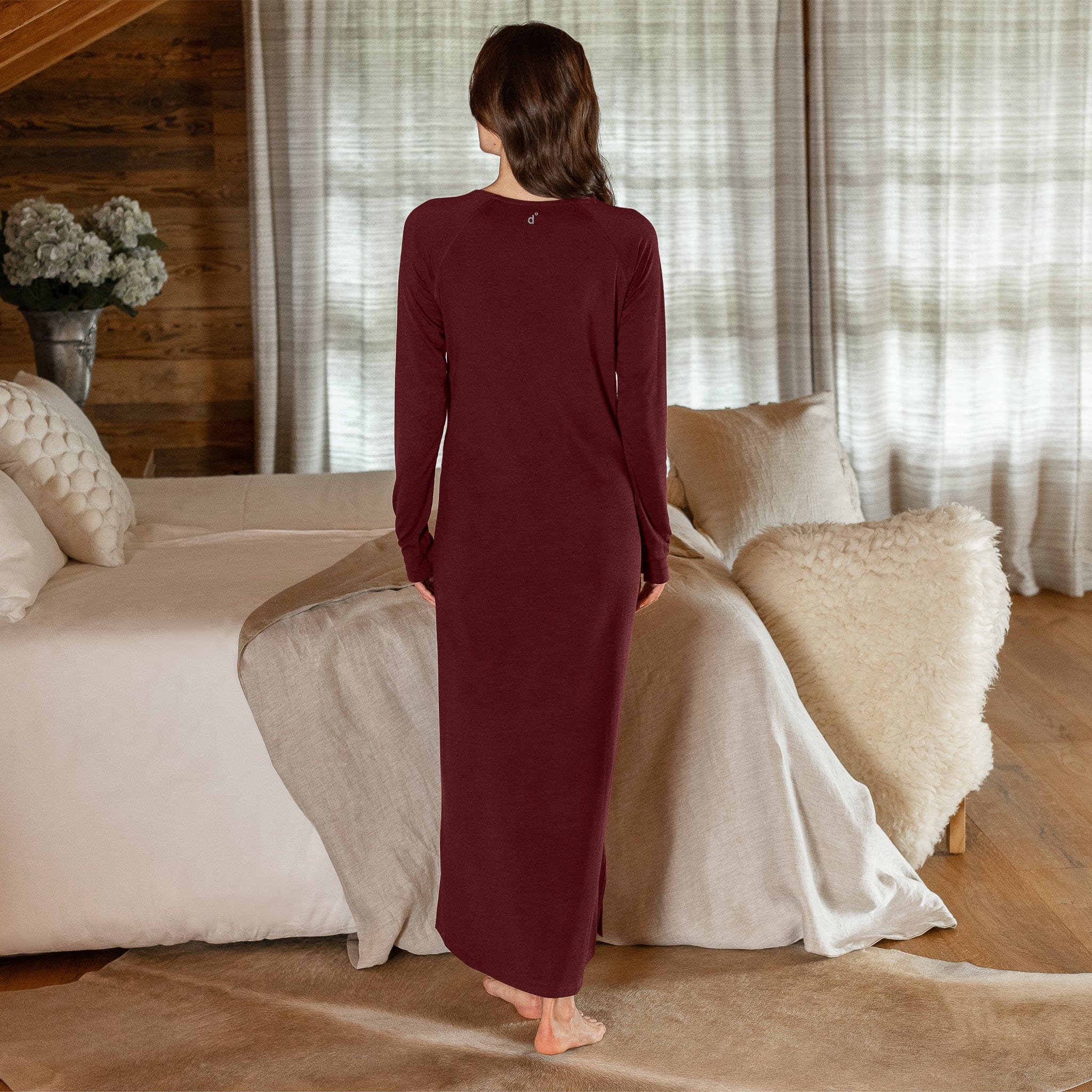 Dagsmejan Vestido de noche Vestido de dormir largo mujer —NATTWARM™ SLEEP TECH moda sostenible moda ética