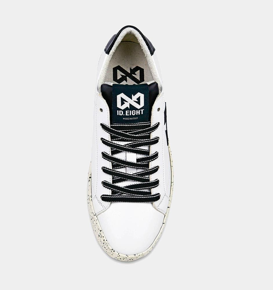 ID LAB SrL sko Duri Mix Hvide sneakers i upcycled æble, druelæder og genbrugsmaterialer. bæredygtig mode etisk mode