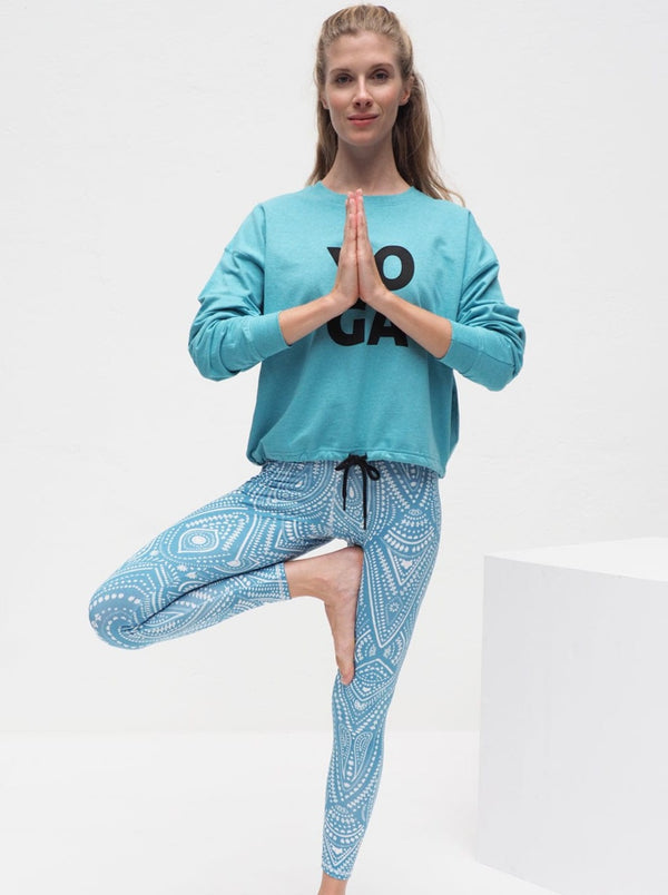 KISMET Yoga Leggings Ganga Leggings 7/8 mandalay turkis bæredygtig mode etisk mode