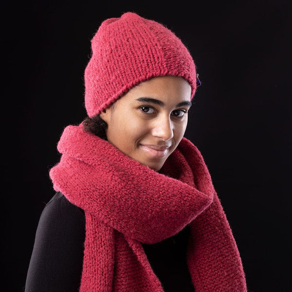 Martina Lewe hatte & tørklæder Strikket hue i økologisk Alpaca uld bæredygtig mode etisk mode