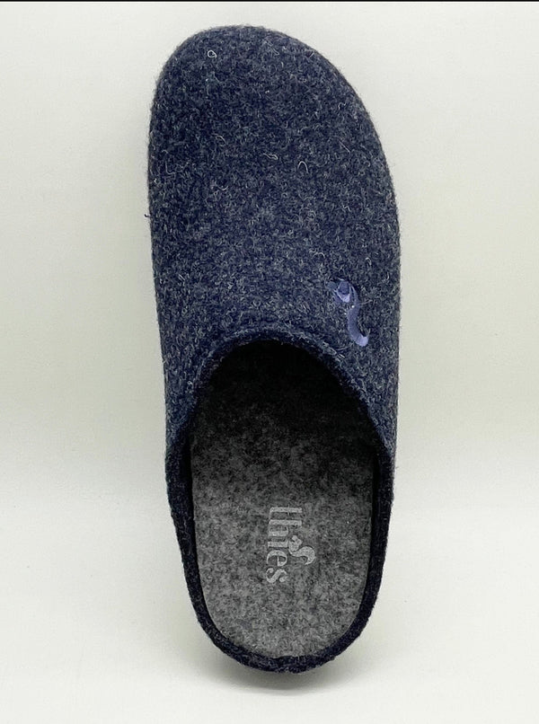 NAT 2 fodtøj thies 1856 ® Genbrugt PET Slipper vegansk mørk marineblå (W/M/X) bæredygtig mode etisk mode