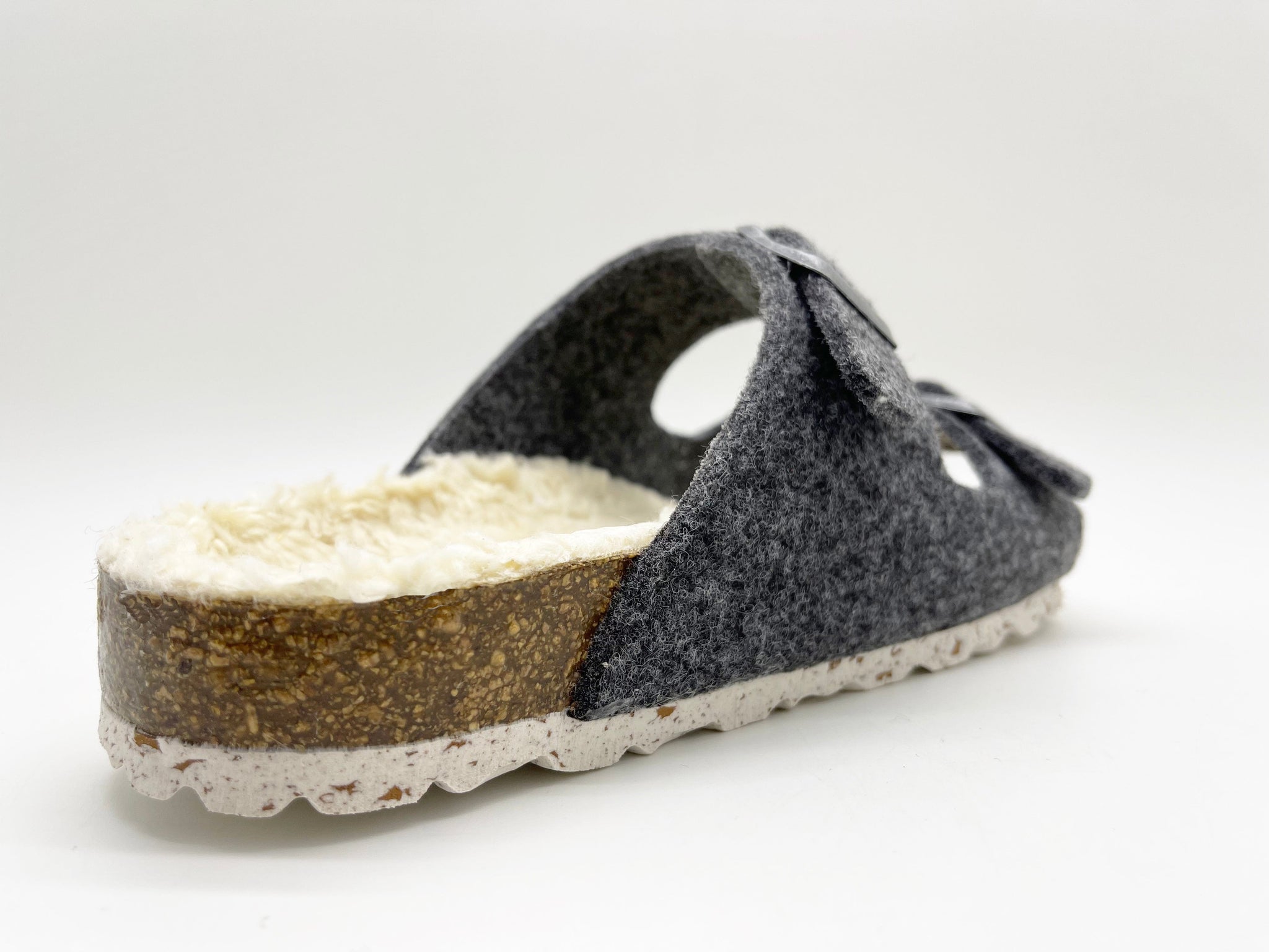 NAT 2 calzado thies 1856 ® Recycled Plush PET Bio Sandal vegano gris oscuro (W/X) moda sostenible moda ética