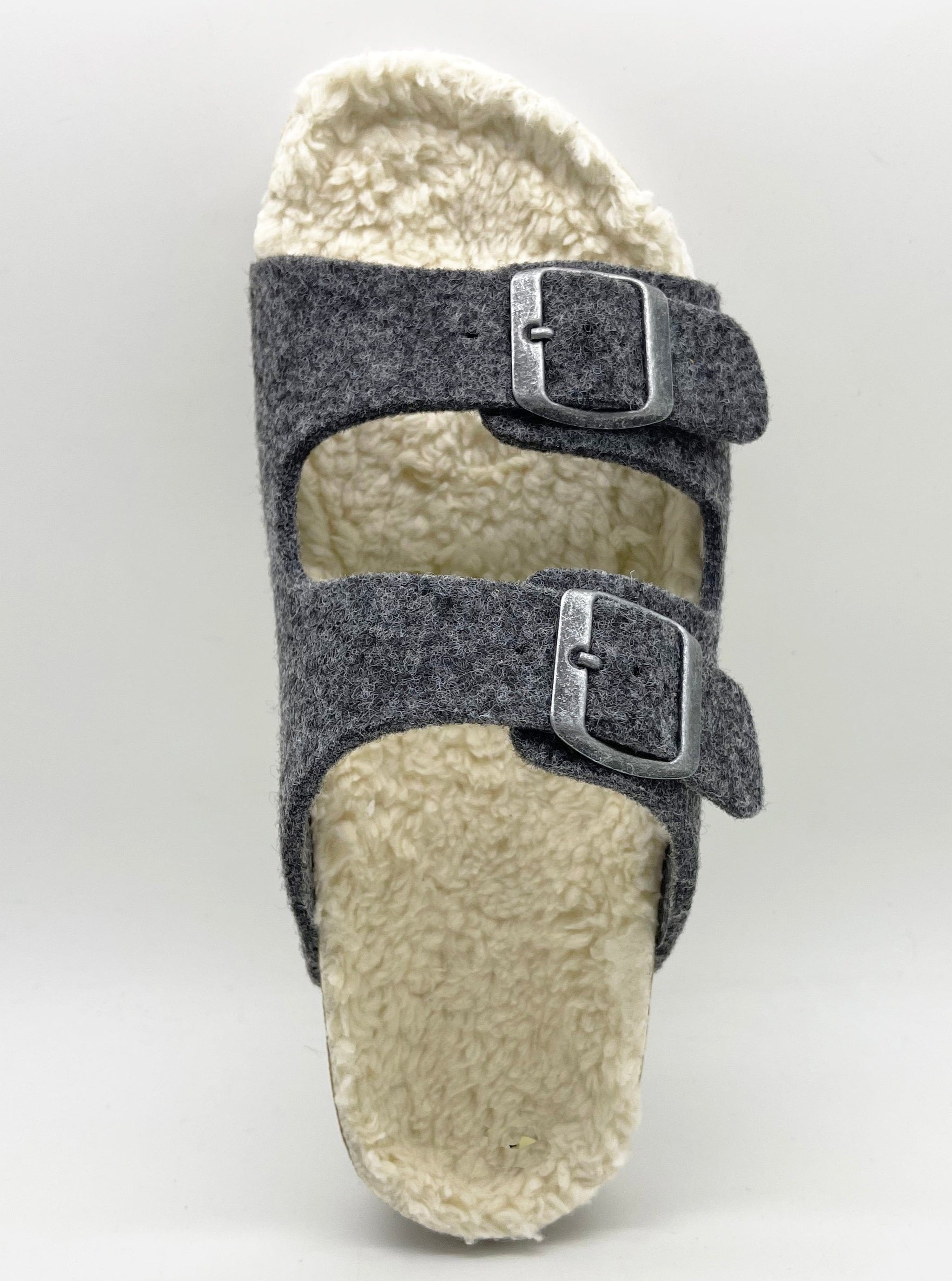 NAT 2 calzado thies 1856 ® Recycled Plush PET Bio Sandal vegano gris oscuro (W/X) moda sostenible moda ética
