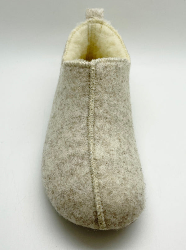 NAT 2 παπούτσια thies 1856 ® Slipper Boots μπεζ με οικολογικό μαλλί (W) βιώσιμη μόδα ηθική μόδα