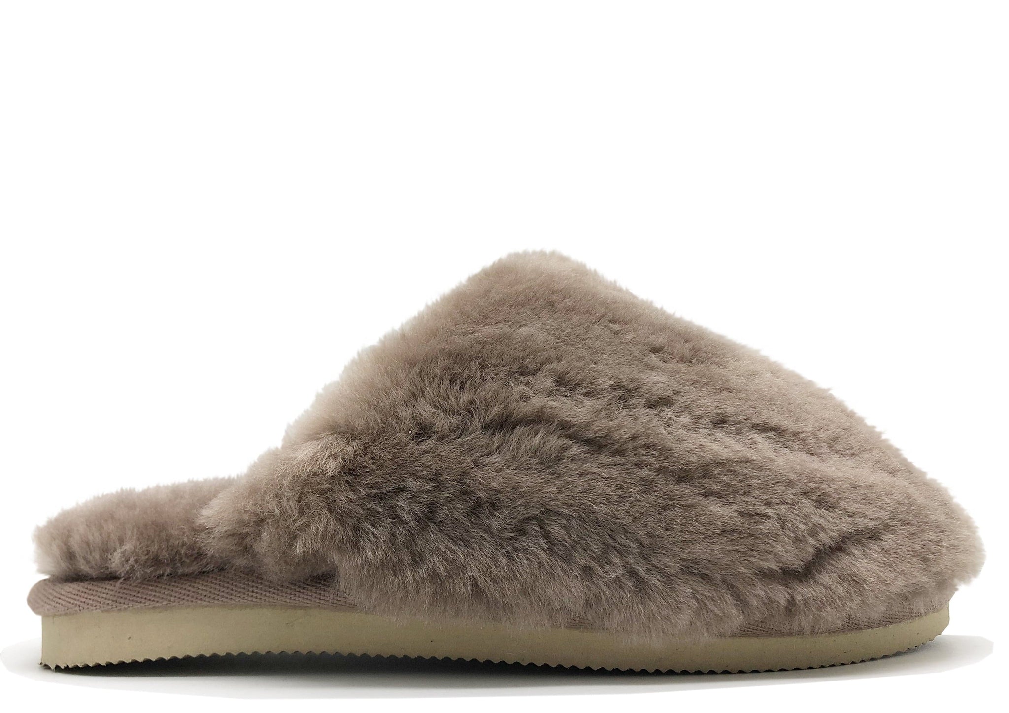 NAT 2 Sleep & Loungewear Pantuflas grises con diseño de elefante mullido en piel de oveja (W) moda sostenible moda ética