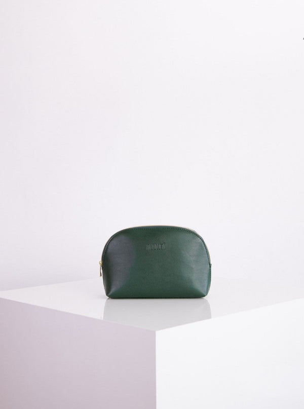 nuuwaï Handtaschen nuuwaï - Vegan Makeup Bag Small - LINDI S emerald green sustainable fashion ethical fashion