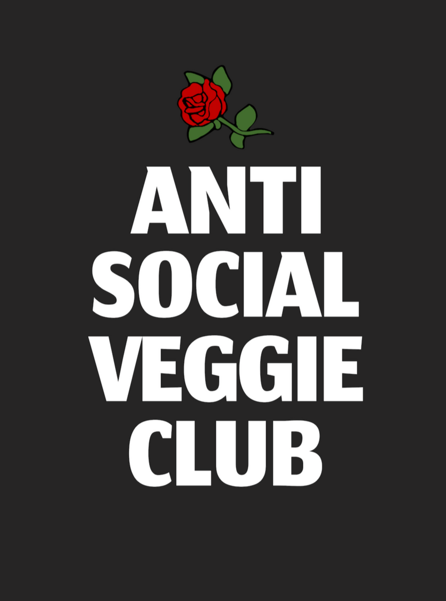 OATMILKCLUB Premium Unisex Φούτερ - DT Anti Social Veggie Club - Organic Unisex φούτερ βιώσιμη μόδα ηθική μόδα