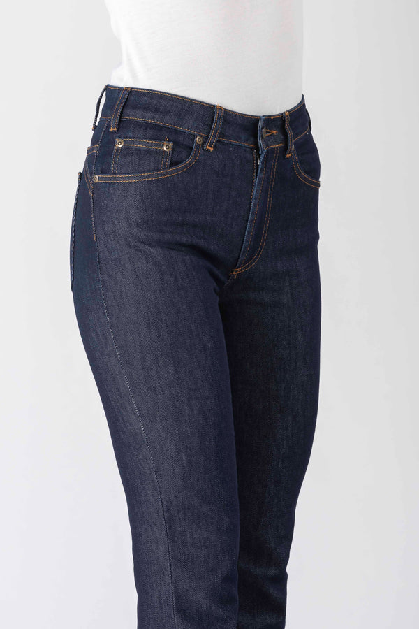 Par.co DENIM Woman Jeans Daisy Dark Boot κομμένα Jeans βιώσιμη μόδα ηθική μόδα