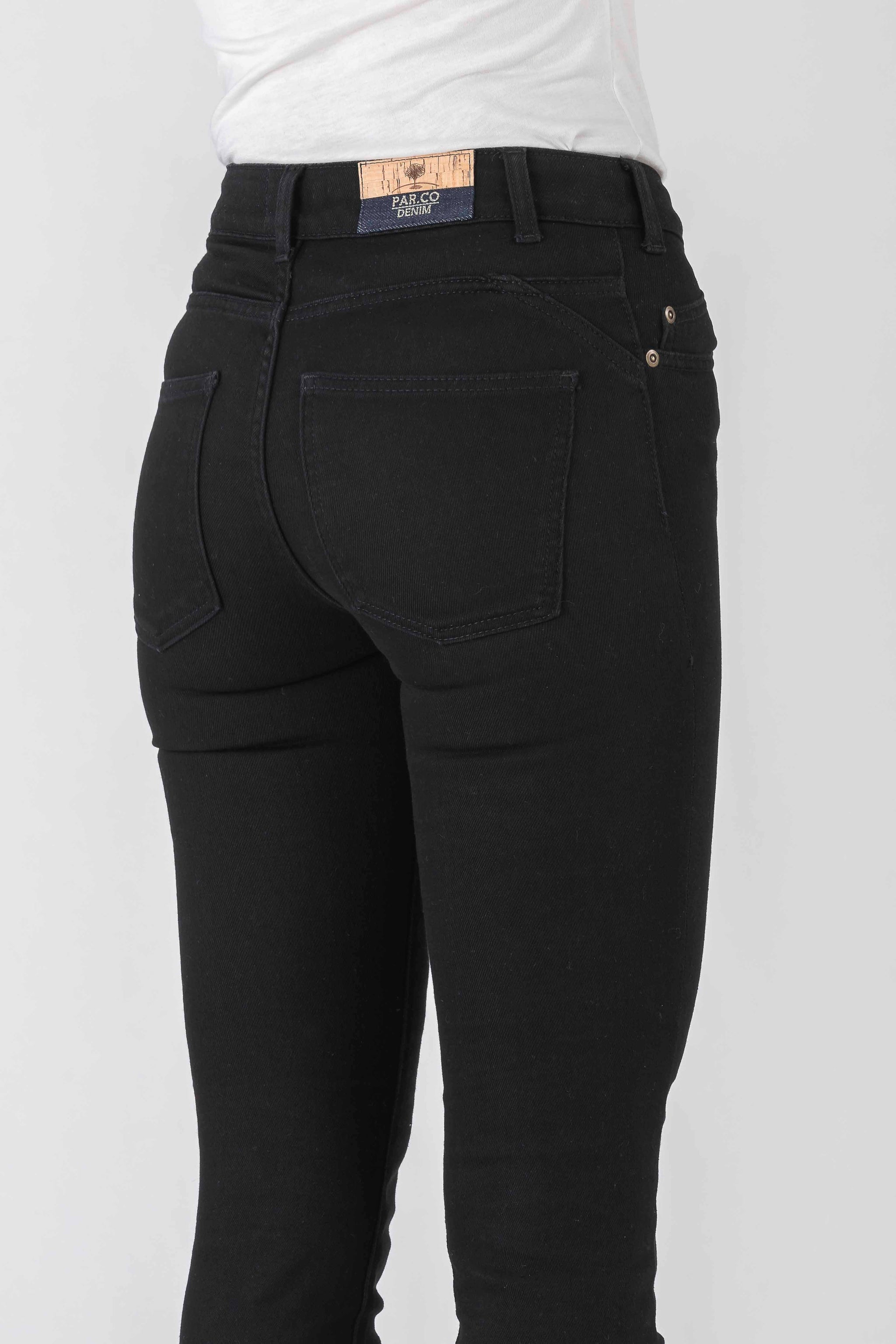 Par.co DENIM Woman Jeans Holly Black Slim Jeans bæredygtig modeetisk mode