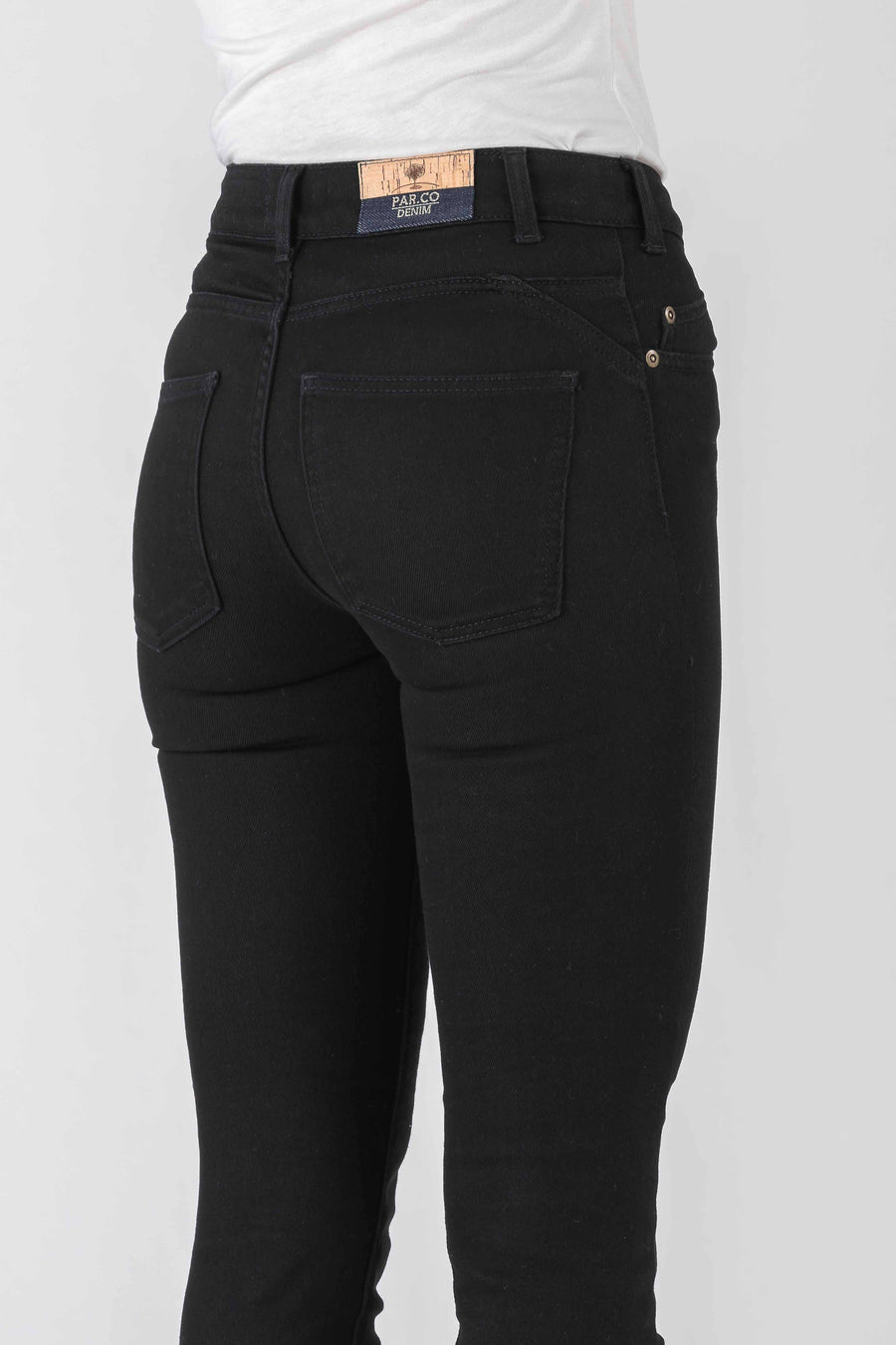 Par.co DENIM Woman Jeans Holly Black Slim Jeans βιώσιμη μόδα ηθική μόδα