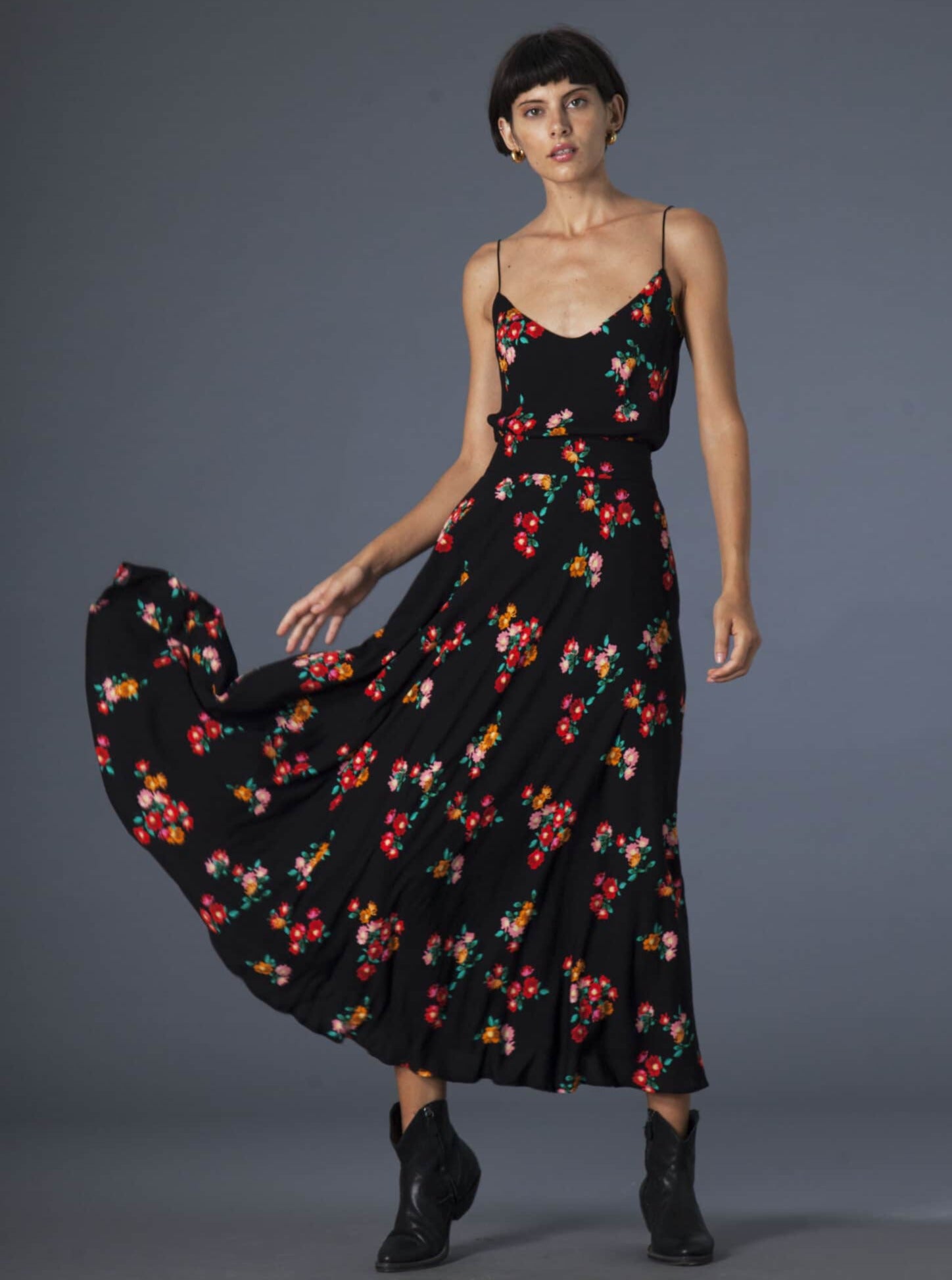 Souldaze Collection af Domitilla Mattei nederdele Gina Nederdel Blomster i overskud viskose bæredygtig mode etisk mode