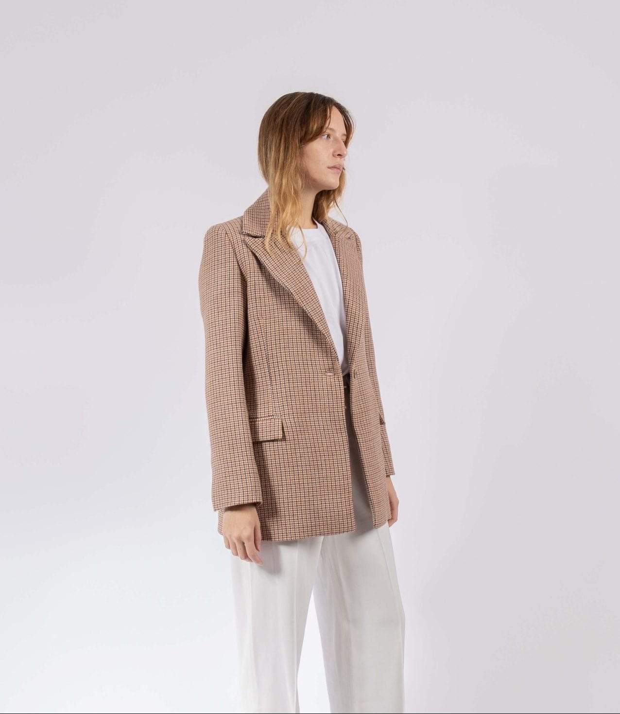 Souldaze Collection chaquetas y prendas de vestir exteriores Melissa Jacket pequeños cuadros moda sostenible moda ética