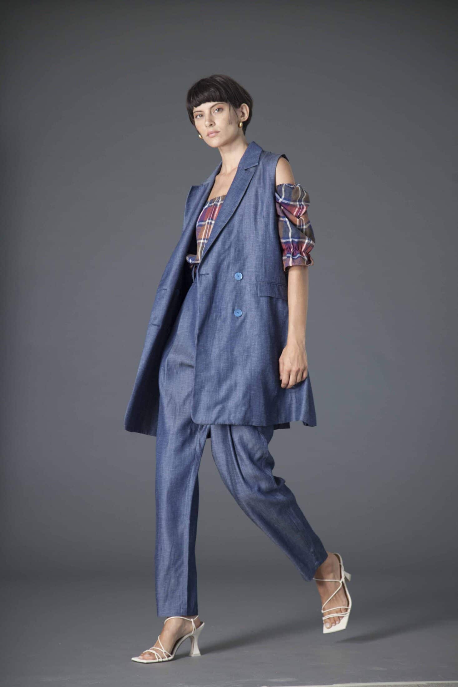 Jaquetes i peces de vestir de la col·lecció Suldaze Mila Gilet lli i cotó moda sostenible moda ètica
