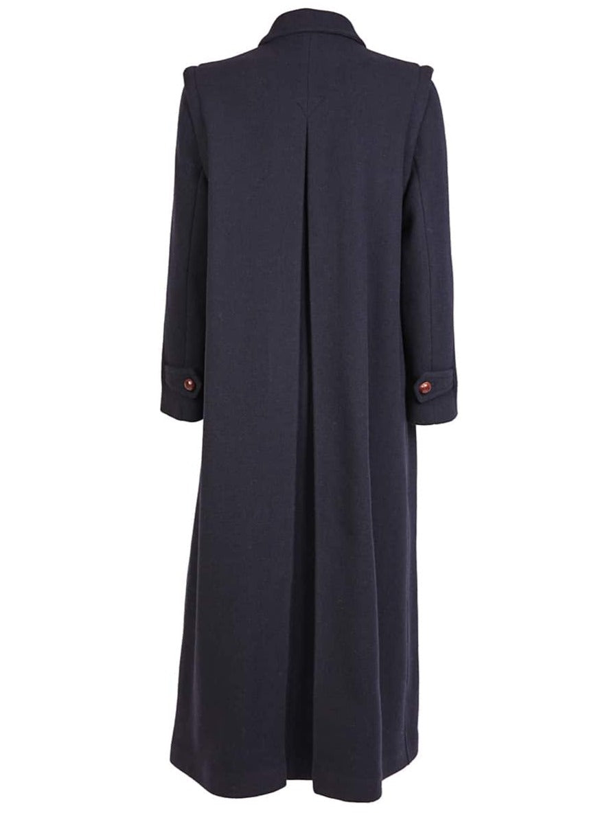 Jaquetes i peces de roba de la col·lecció Suldaze Abric llarg Loden de Petra Moda sostenible moda ètica blava