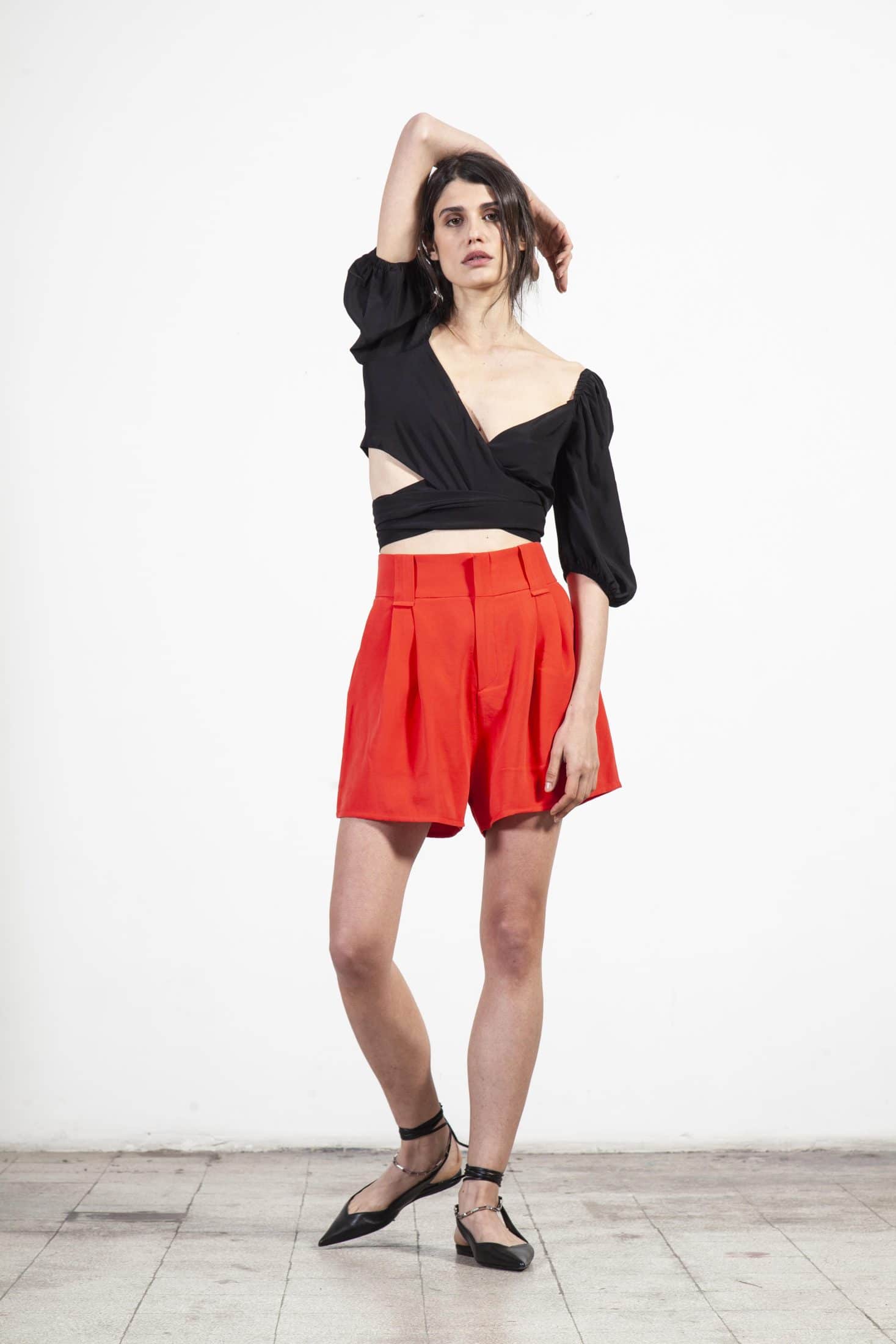 Souldaze Collection Pantalones y shorts Gilda shorts rojo moda sostenible moda ética